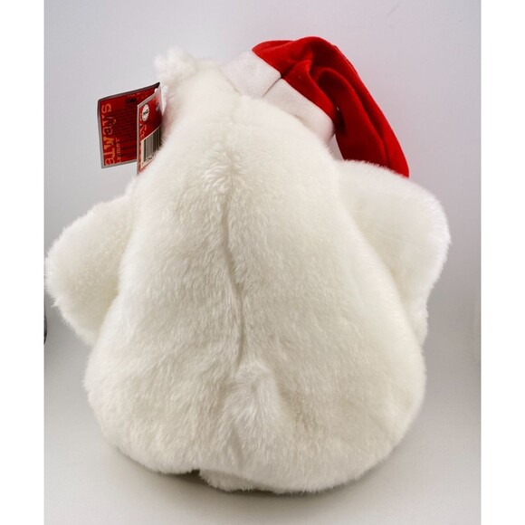 Coca Cola Brand 10" Santa Polar Bear Bean Bag Plush Stuffed Animal Bottle w/Tags - Picture 7 of 13